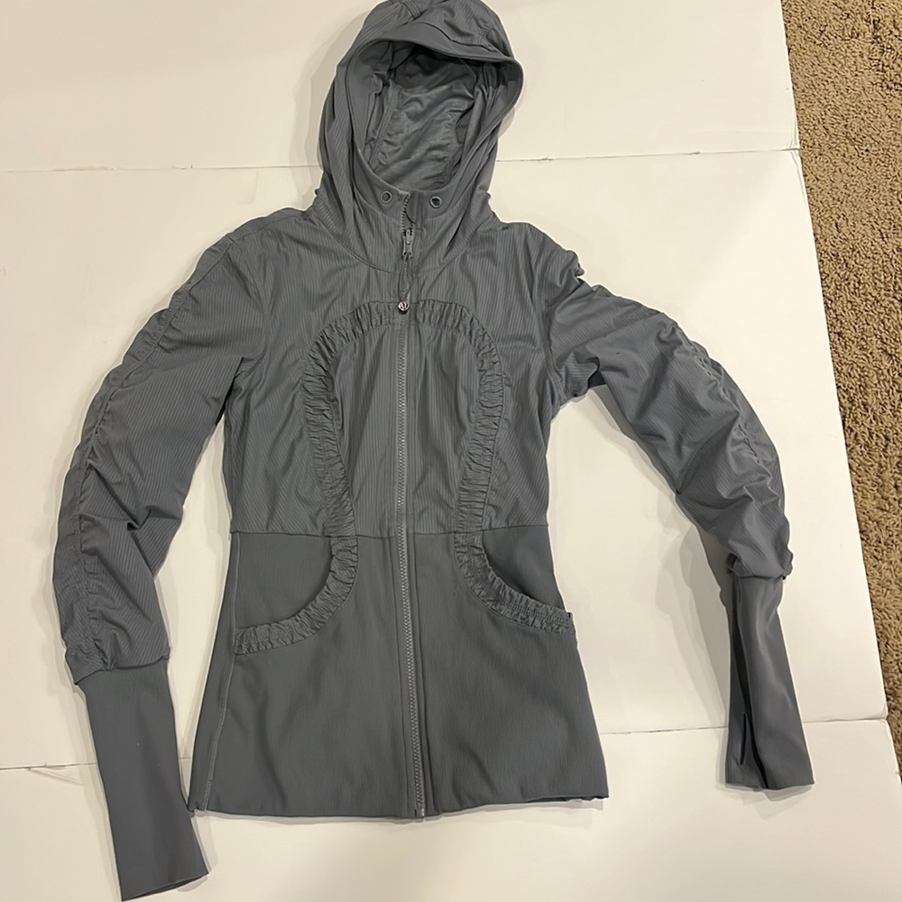 Grey zip up hoodie